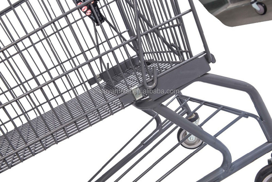 Stainless steel hand push shopping trolley/grocery shopping carts for sale/metal grocery cart