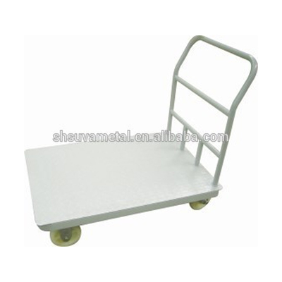 Metal Warehouse Flat Trolley Cart Logistic Table Trolley With Wheel Customer-made available