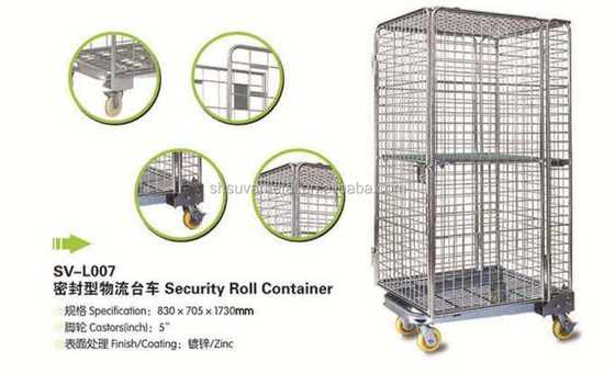 記号論理学の貯蔵のカートのトロリー、保証ロール容器の/rollingの容器のおり（SY-L007）